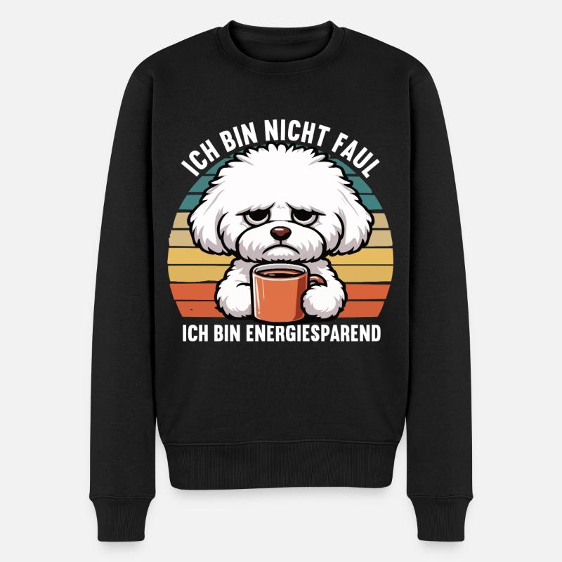 Ich Bin Nicht Faul Bichon frise Bichon Hund - Männer Premium Bio Pullover - Schwarz