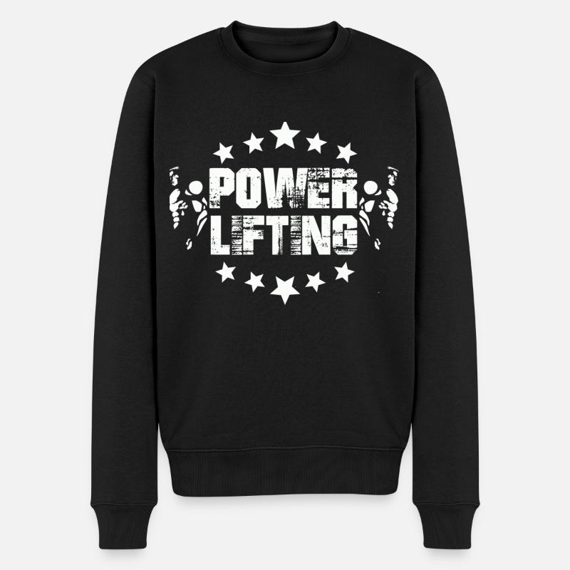 Power Lifting Krafttraining Kraftsport Geschenk - Männer Premium Bio Pullover - Schwarz