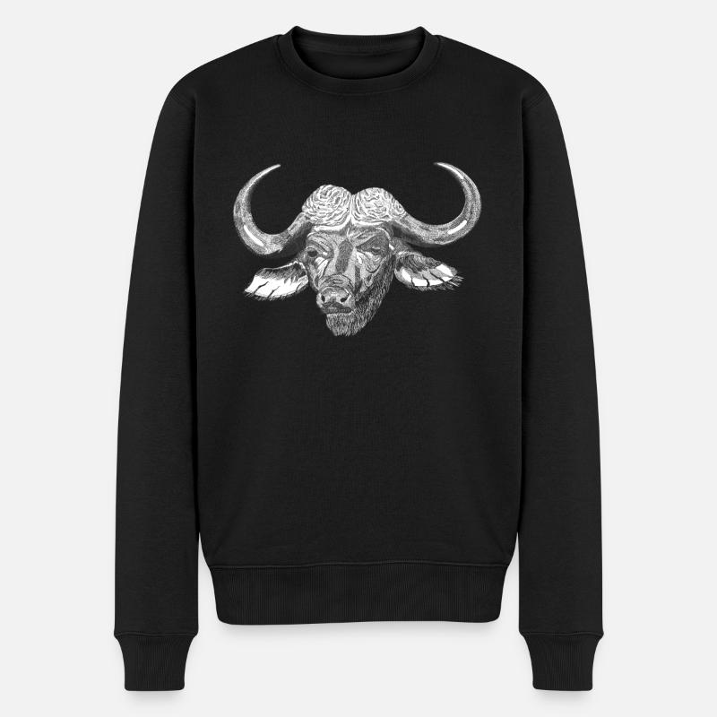 Buffle d’eau Boeuf - Pull Premium bio Homme - noir