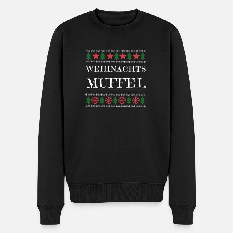 Weihnachtsmuffel Weinachten - Männer Premium Bio Pullover - Schwarz