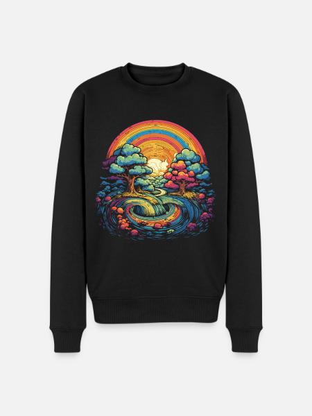 Rainbow Wonderland - Men's Premium Organic Jumper - black