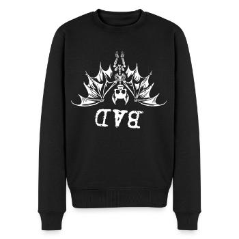Evil Bat BATH - Men's Premium Organic Jumper - black - Front - Nico (187cm)