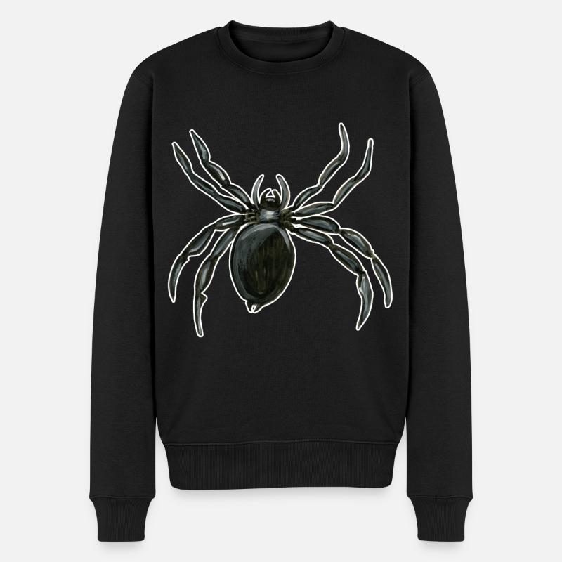 spinne - spinne - spinne - zentrifuge - aranha - Männer Premium Bio Pullover - Schwarz