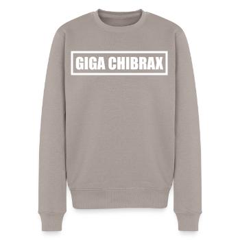 giga chibrax | cadeau beauf énorme bite - Pull Premium bio Homme - taupe - Devant - Nico (187cm)