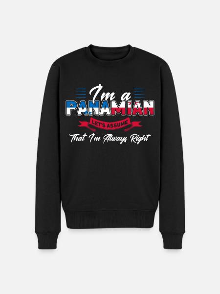 Panamanian Flag Panamanian Roots gift - Men's Premium Organic Jumper - black