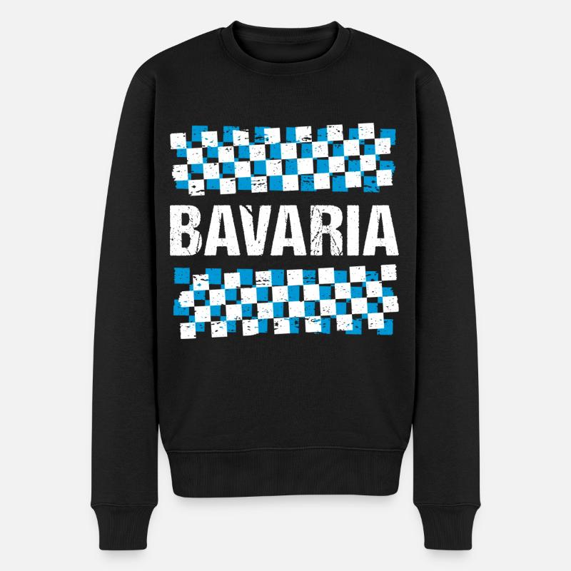 Bavière Drapeau bavarois Bavière - Pull Premium bio Homme - noir