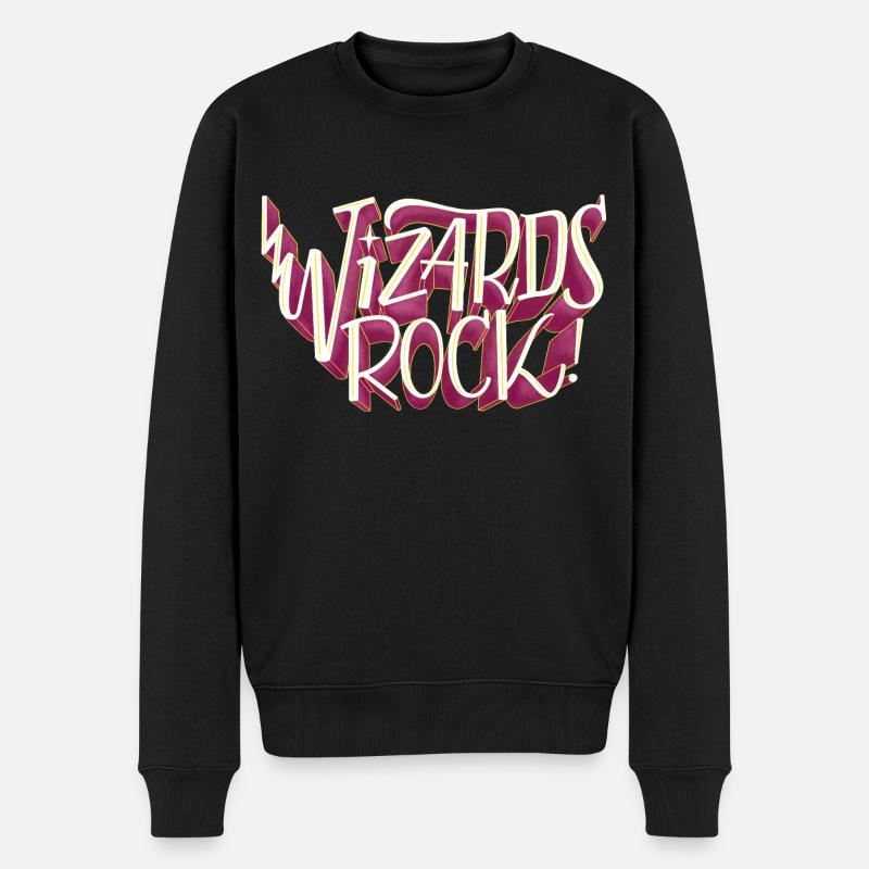 Wizards Rock - Männer Premium Bio Pullover - Schwarz
