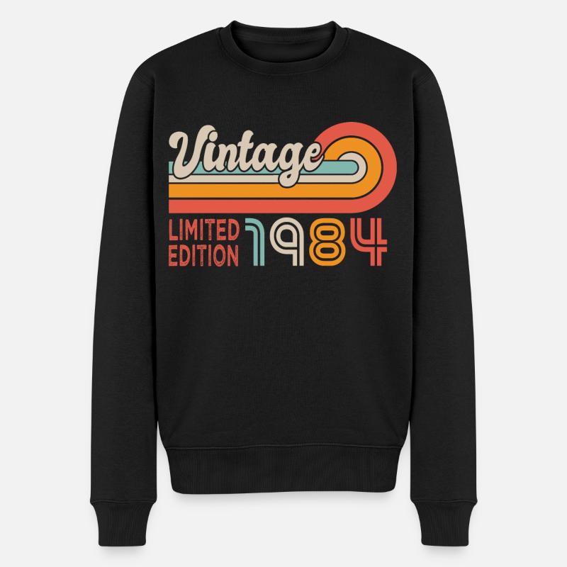 1984 Geburtstag Jahrgang 1984 - Männer Premium Bio Pullover - Schwarz
