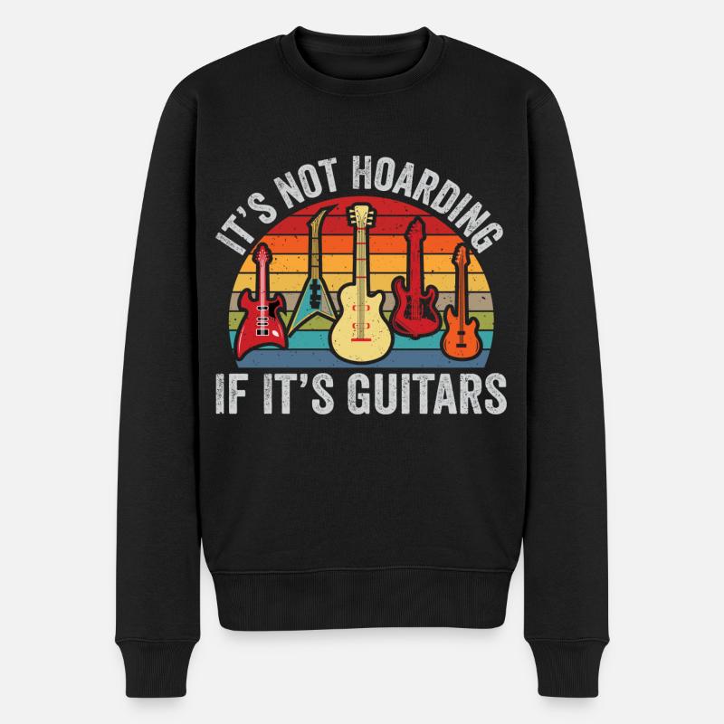 Es ist kein Horten, wenn es Gitarren sind - Männer Premium Bio Pullover - Schwarz
