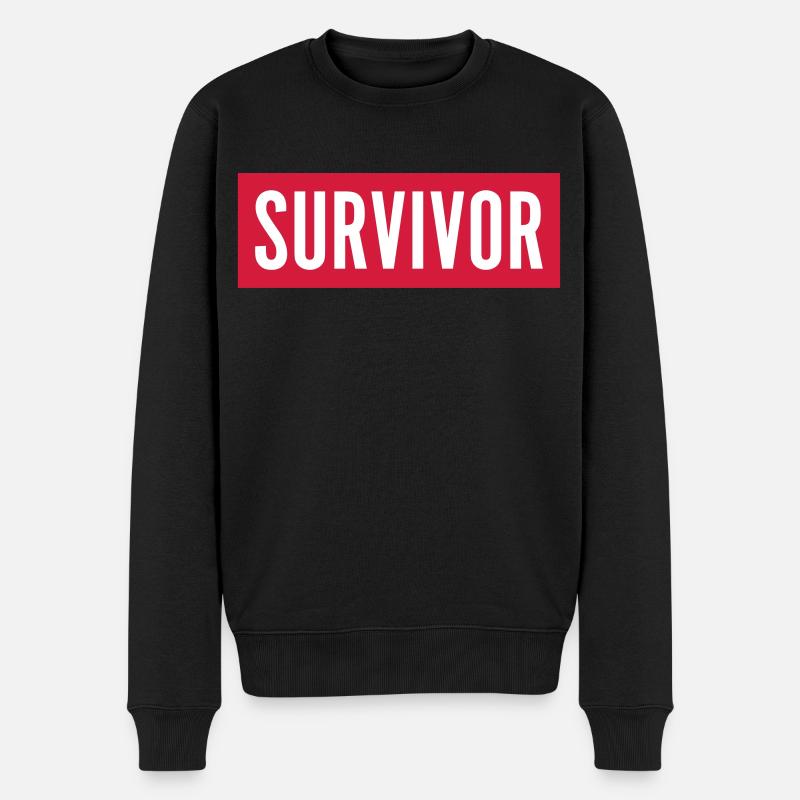 Survivor - Männer Premium Bio Pullover - Schwarz