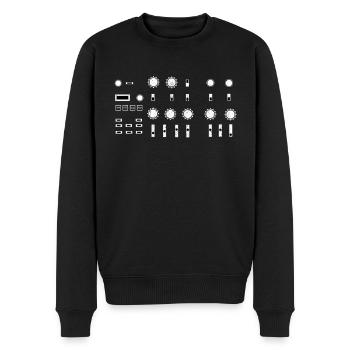 Synthétiseur Synthétiseur Audio Analog Waves - Pull Premium bio Homme - noir - Devant - Nico (187cm)