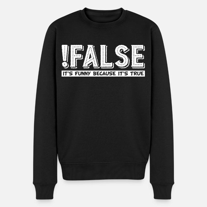 Faux grapic drôle - Pull Premium bio Homme - noir