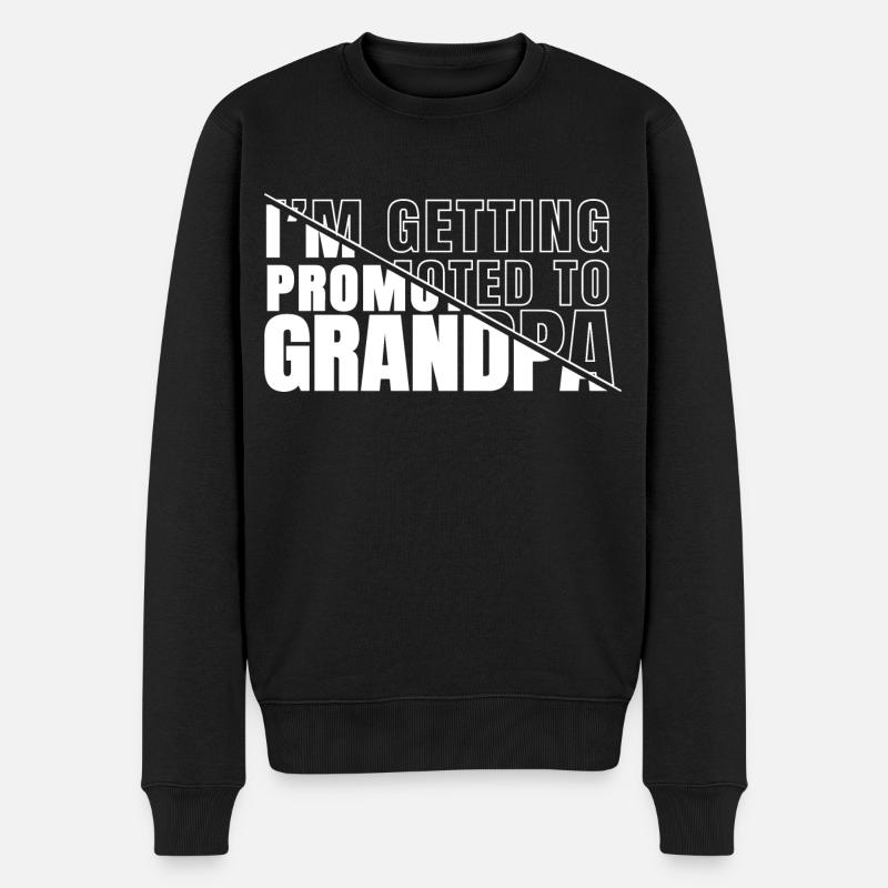 zum Opa befördert. Opa - Männer Premium Bio Pullover - Schwarz