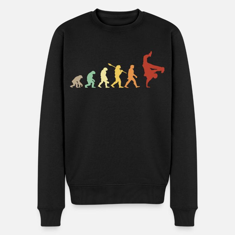évolution hip hop breakdance - idée cadeau hip hop - Pull Premium bio Homme - noir