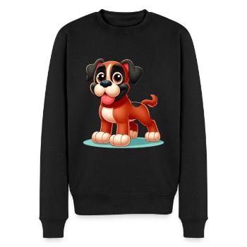 Schachtel - Männer Premium Bio Pullover - Schwarz - Vorne - Nico (187cm)