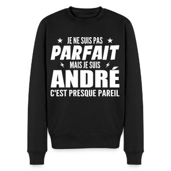 André Parfait Cadeau prenom andré - Pull Premium bio Homme - noir - Devant - Nico (187cm)