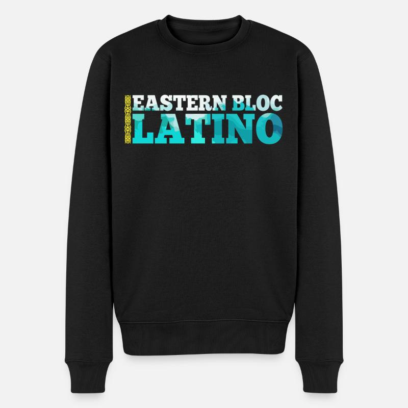 Ostblock Latino Kasache Kasachstan Geschenk - Männer Premium Bio Pullover - Schwarz