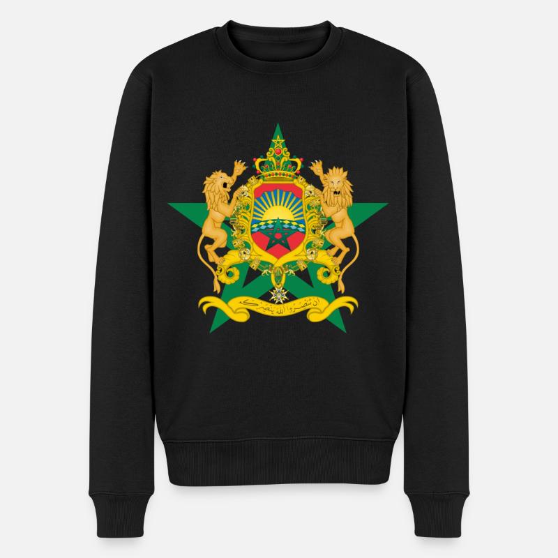 Marokko - Männer Premium Bio Pullover - Schwarz