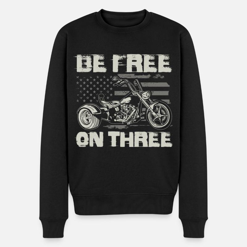 Trike - Männer Premium Bio Pullover - Schwarz