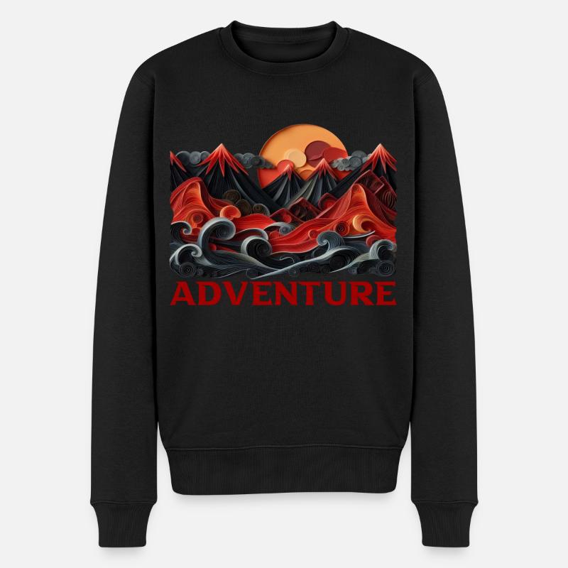 Adventure - Männer Premium Bio Pullover - Schwarz