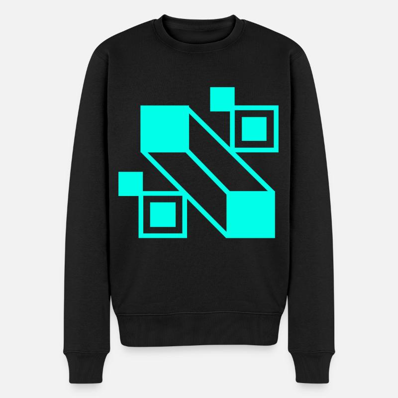 Abstrakte Formen - Männer Premium Bio Pullover - Schwarz