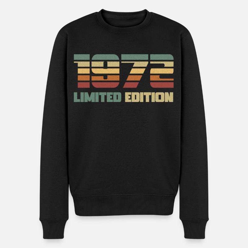 1972 Limited Edition Geburtstag Geschenk 50 Jahre - Männer Premium Bio Pullover - Schwarz