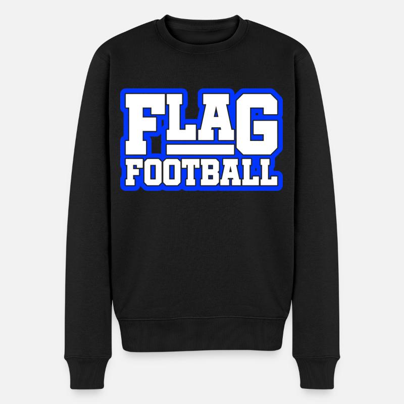 Flag Football - Männer Premium Bio Pullover - Schwarz