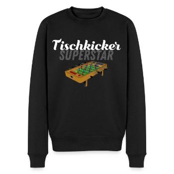 Tischkicker Superstar Tischfussball Profi - Männer Premium Bio Pullover - Schwarz - Vorne - Nico (187cm)
