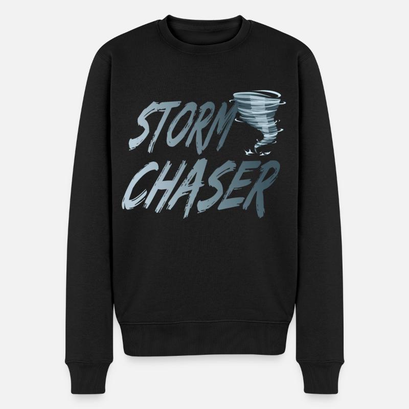 Cyclone de tempête pour un chasseur de tempête - Pull Premium bio Homme - noir