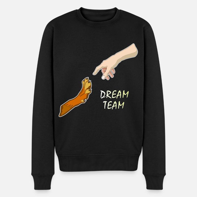 Dream Team - Männer Premium Bio Pullover - Schwarz