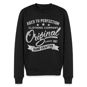Original 1987 Jahrgang Retro 1987 Geburtstag 1987 - Männer Premium Bio Pullover - Schwarz - Vorne - Nico (187cm)
