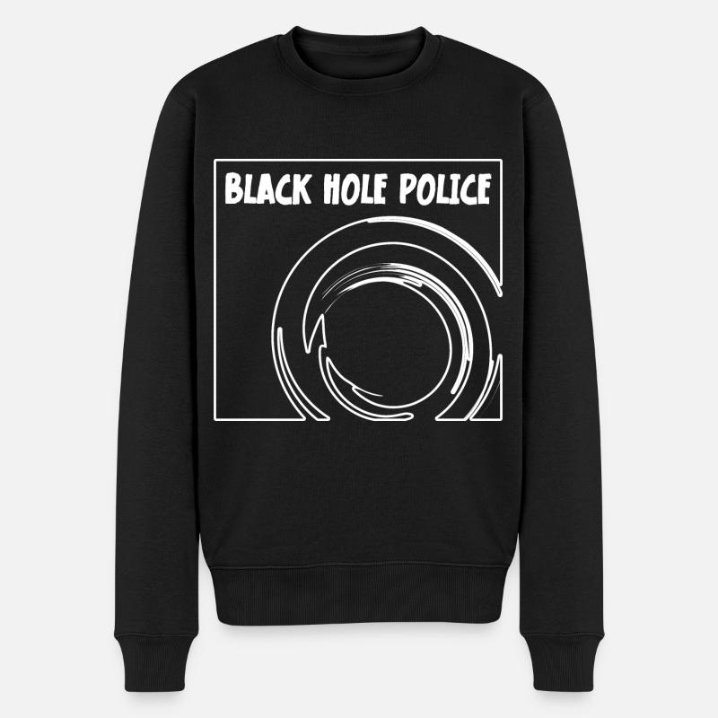 James Webb Space Telescope Black Hole Police - Männer Premium Bio Pullover - Schwarz