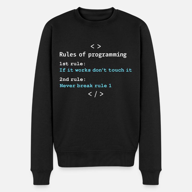 Règles de programmation - Pull Premium bio Homme - noir