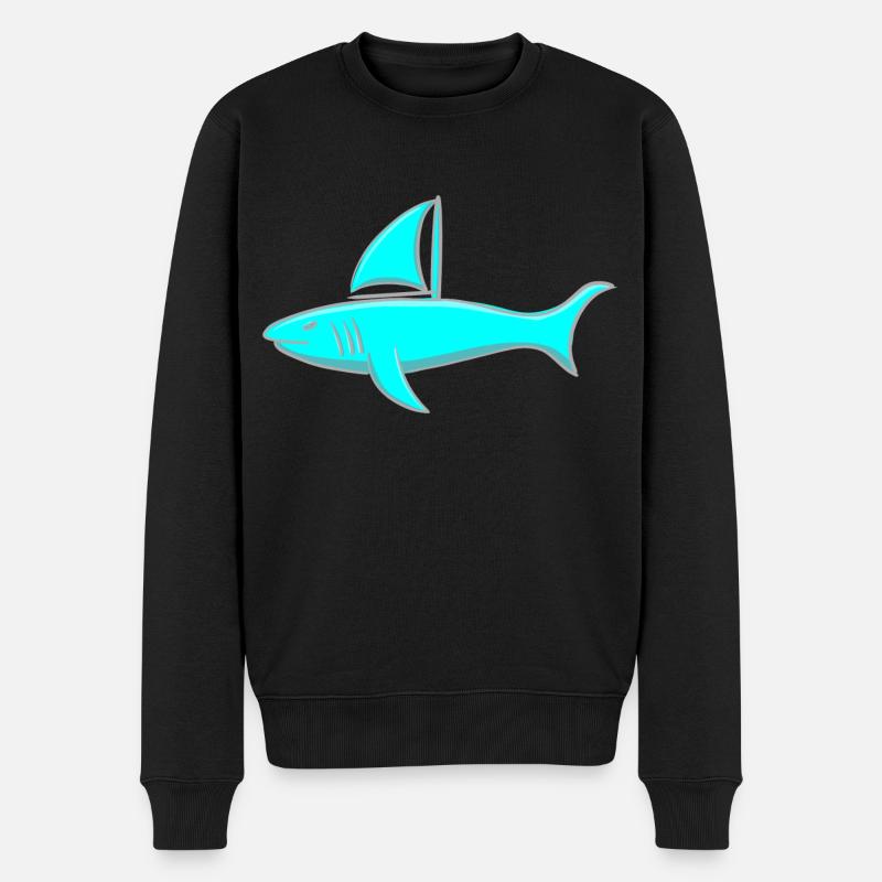 Sailor Shark - Requin voilier - Pull Premium bio Homme - noir