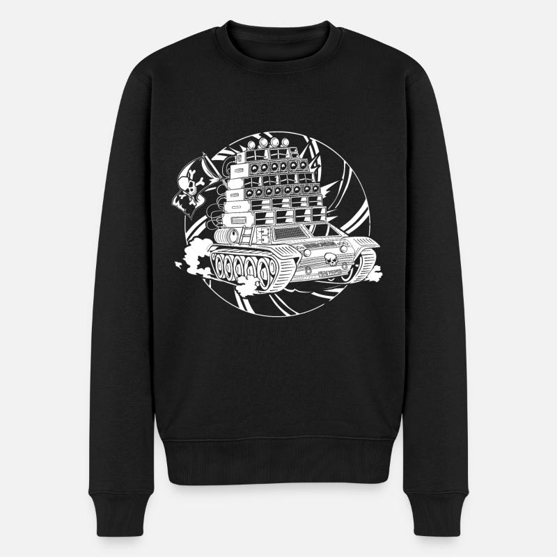 Tekno Nomads Pirate Sound System - Männer Premium Bio Pullover - Schwarz