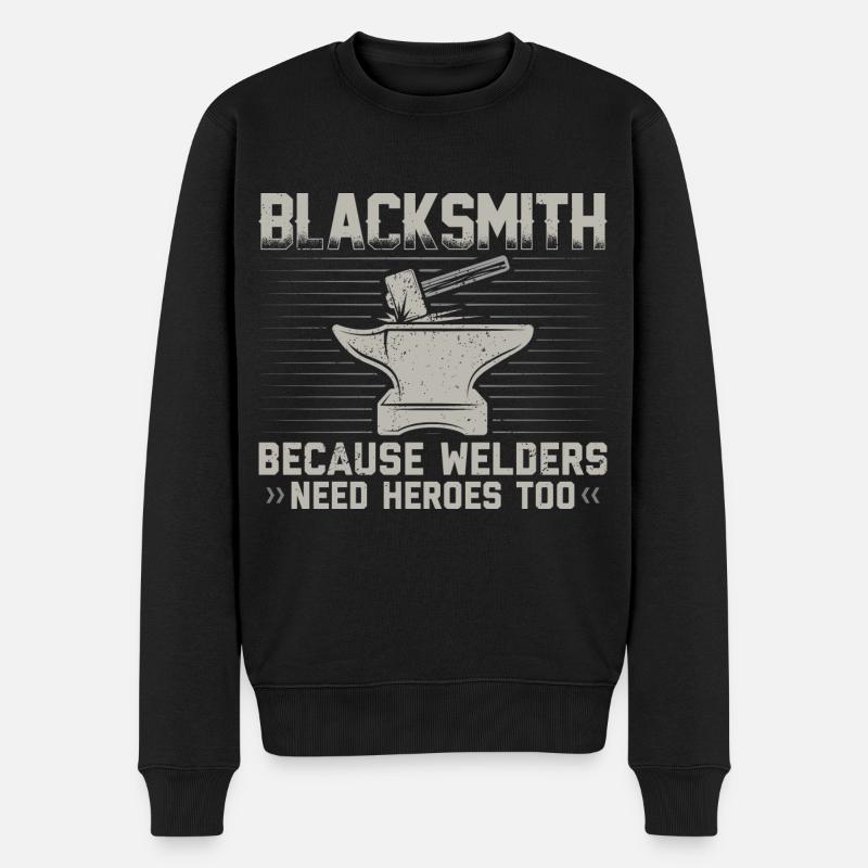 Schmied - Männer Premium Bio Pullover - Schwarz