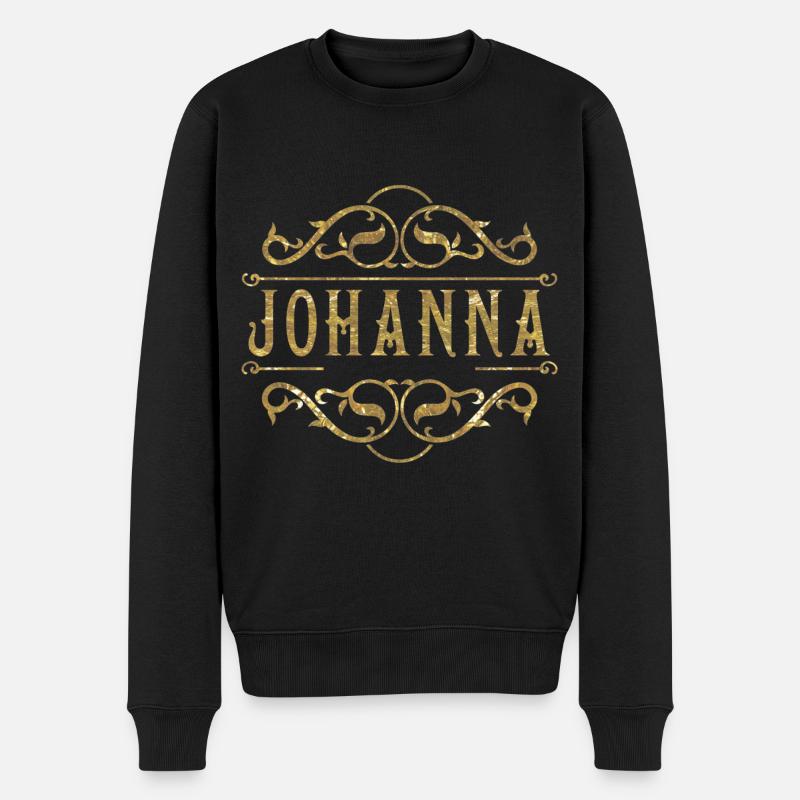 Johanna gold - Männer Premium Bio Pullover - Schwarz