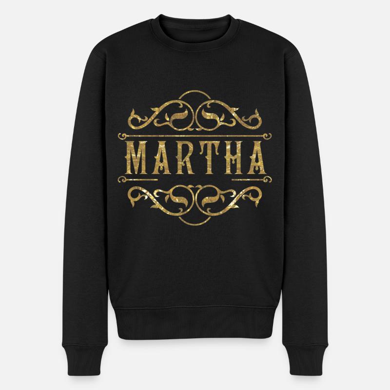 Martha gold - Männer Premium Bio Pullover - Schwarz