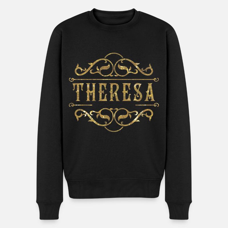 Theresa gold - Männer Premium Bio Pullover - Schwarz