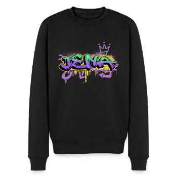 Jena Allemagne Ville Graffiti Pulvérisateur - Pull Premium bio Homme - noir - Devant - Nico (187cm)