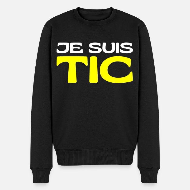 Je Suis TIC -TIC et TAC- TIC TAC Duo Drôle Cadeau - Pull Premium bio Homme - noir