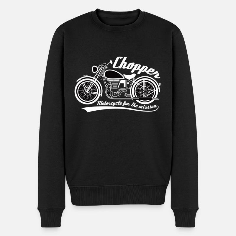 Chopper Bike - Männer Premium Bio Pullover - Schwarz