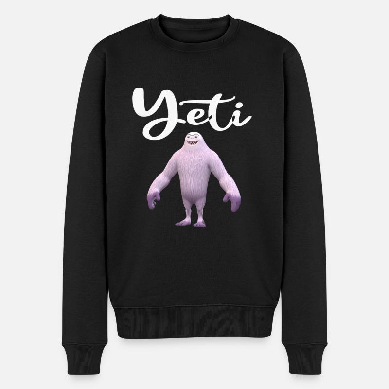 Yeti - Männer Premium Bio Pullover - Schwarz