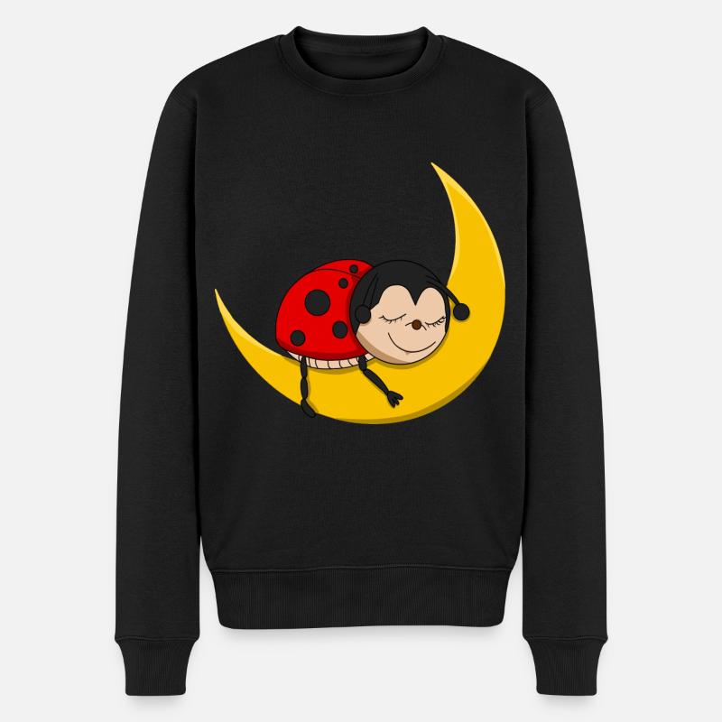 Marienkäfer - Gute Nacht - Männer Premium Bio Pullover - Schwarz