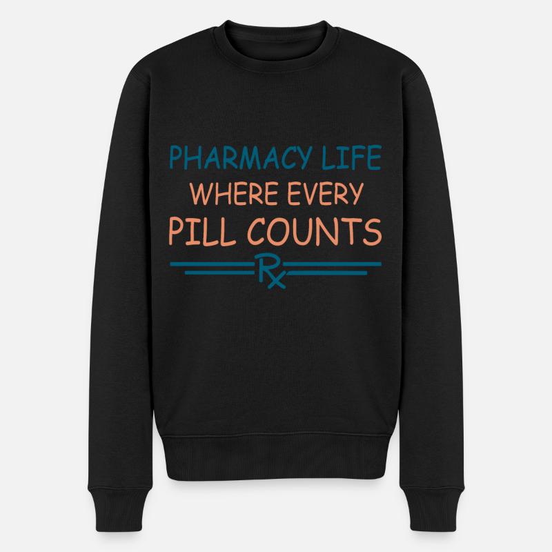 Apotheke | Pharma Life - Männer Premium Bio Pullover - Schwarz