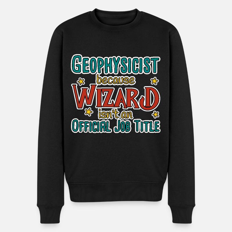 Geophysicist Wizard Geophysics - Men's Premium Organic Jumper - black