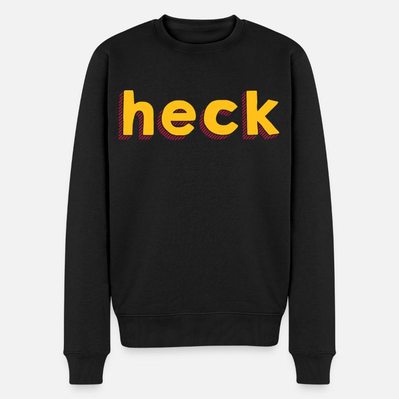 Heck Grafik - Männer Premium Bio Pullover - Schwarz