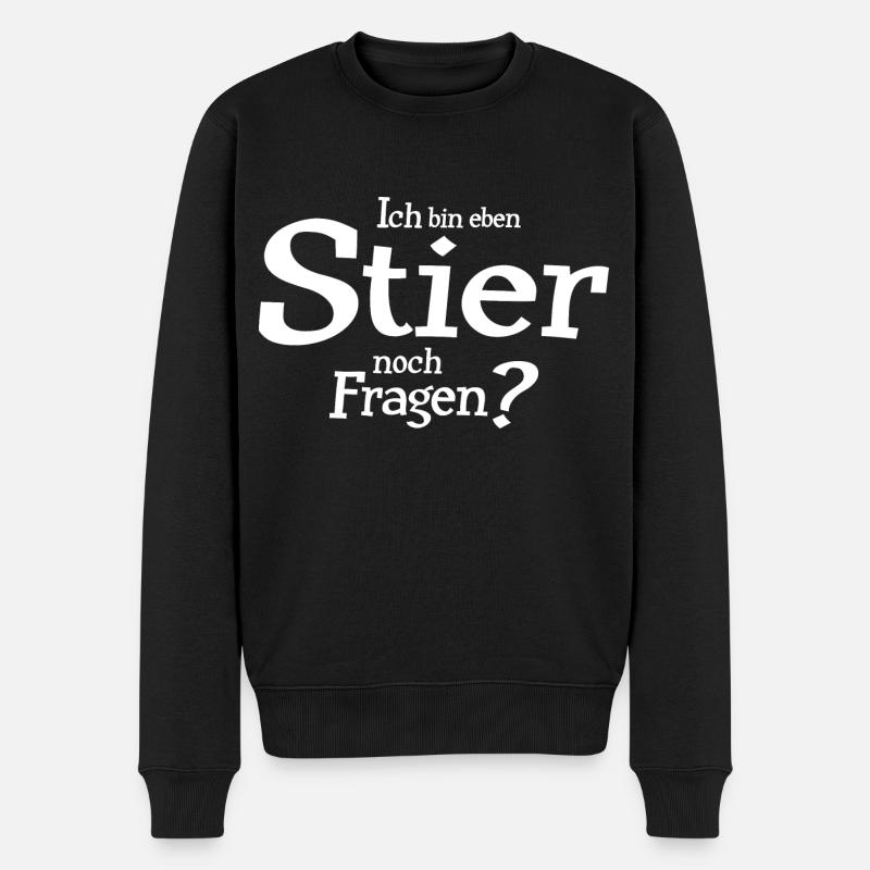Sternzeichen Stier - Männer Premium Bio Pullover - Schwarz