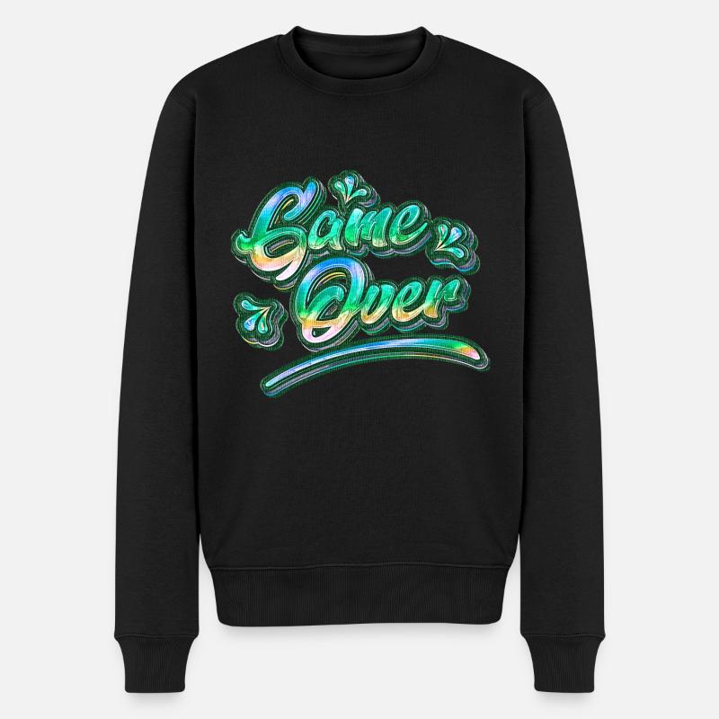 Game Over Graffiti - Männer Premium Bio Pullover - Schwarz