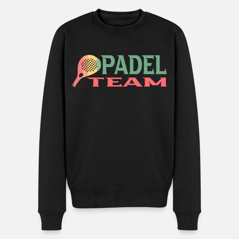 Padel Mannschaft - Männer Premium Bio Pullover - Schwarz